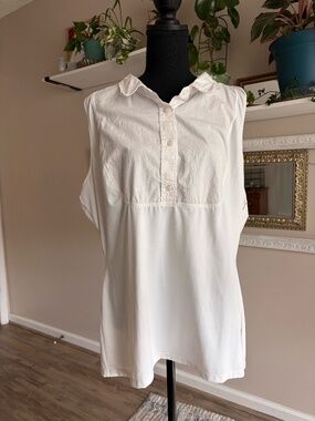 Undercover Agent Kathleen Kirkwood white Sleeveless layering shell dickie  2XL